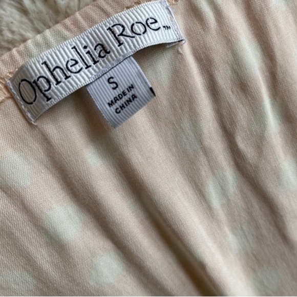 Pink Polka Dot Puff Sleeve Wrap Top - Picture 4 of 8